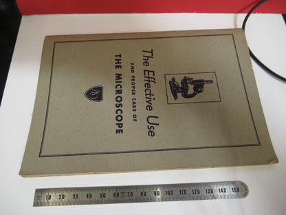 American Optical Co. Spencer Lens Co. Booklet 1941 Antique Microscope Part