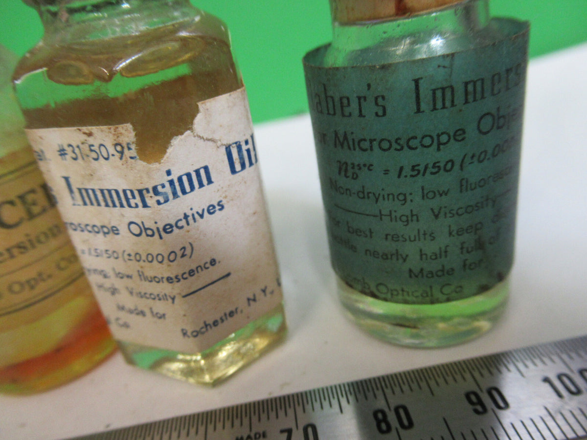 Lot Immersion Oil Bottle Bausch & Lomb Antique Microscope Part