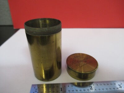 Antique Brass Henry Crouch London Empty Objective Canister