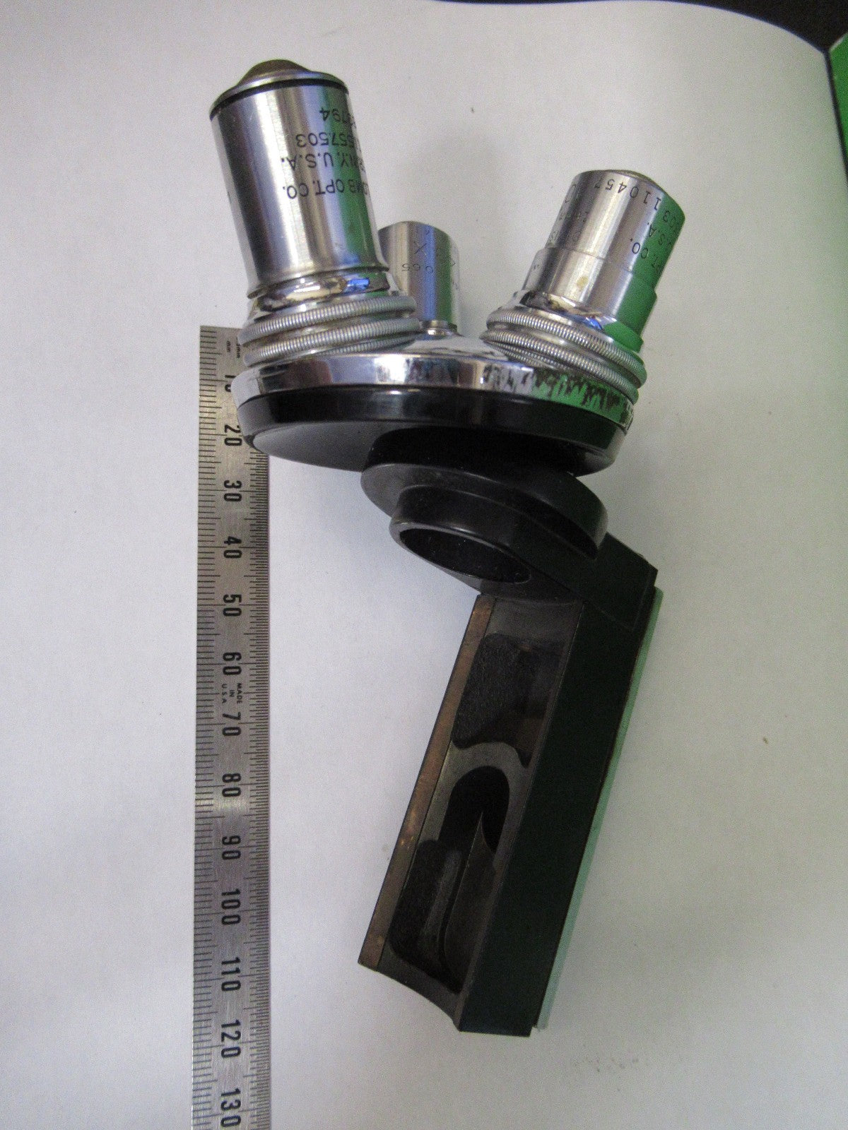 BAUSCH LOMB ANTIQUE NOSEPIECE + OBJECTIVES MICROSCOPE PART AS PICTURED Y4-FT-88