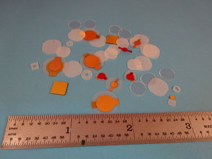 LOT QUARTZ CRYSTAL PIEZOELECTRIC BLANKS GOLD PLATED PIEZOELECTRIC SENSOR #AL-54