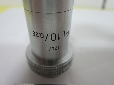 LEITZ WETZLAR DEUTSCHLAND PL 10X OBJEKTIVE MIKROSKOPOPTIK BIN#H1-13