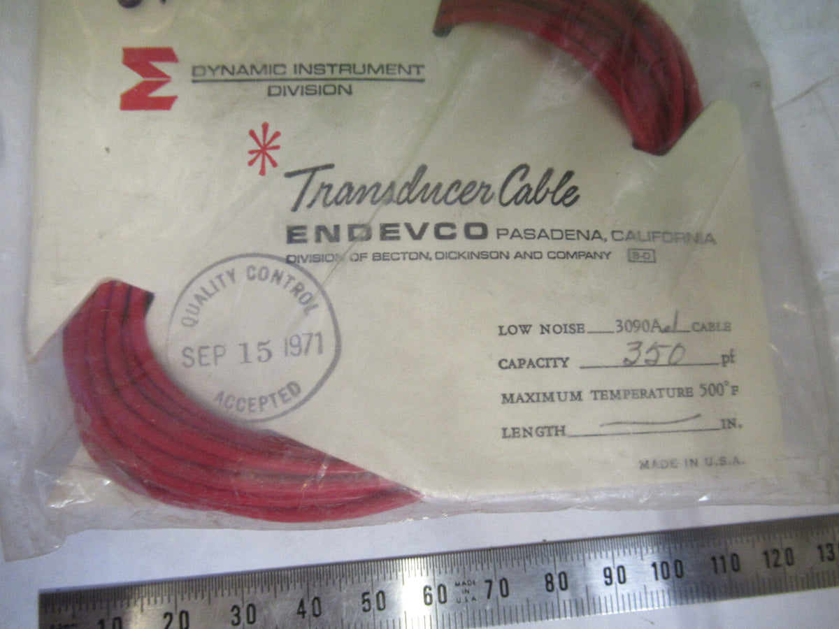 PCB ENDEVCO LOW NOISE CABLE 3090A1 for accelerometer  AS PICTURED S7-A-24