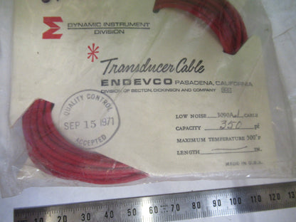 PCB ENDEVCO LOW NOISE CABLE 3090A1 for accelerometer  AS PICTURED S7-A-24