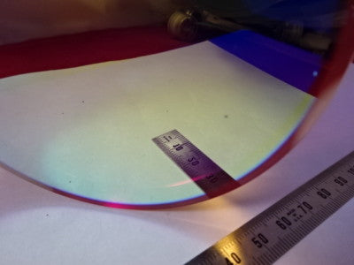 Optical Flat Zerodur 3" Dia Dichroic Mirror [two pinholes] Laser Optics