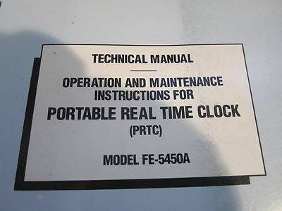 ORIGINAL MANUAL FE-5450A FEI CESIUM FREQUENCY STANDARD OSCILLATOR ATOMIC CLOCK