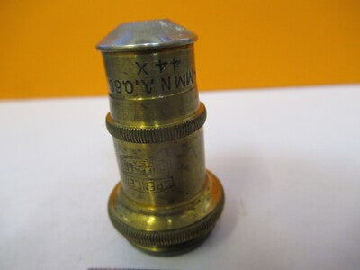 ANTIQUE BRASS OBJECTIVE 44X SPENCER OPTICS MICROSCOPE PART AS PICTURED #7B-B-115