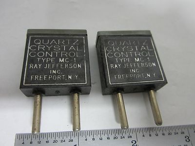 Lot 2 Ea Quartz Crystal MC-1 Frequency Control Vintage