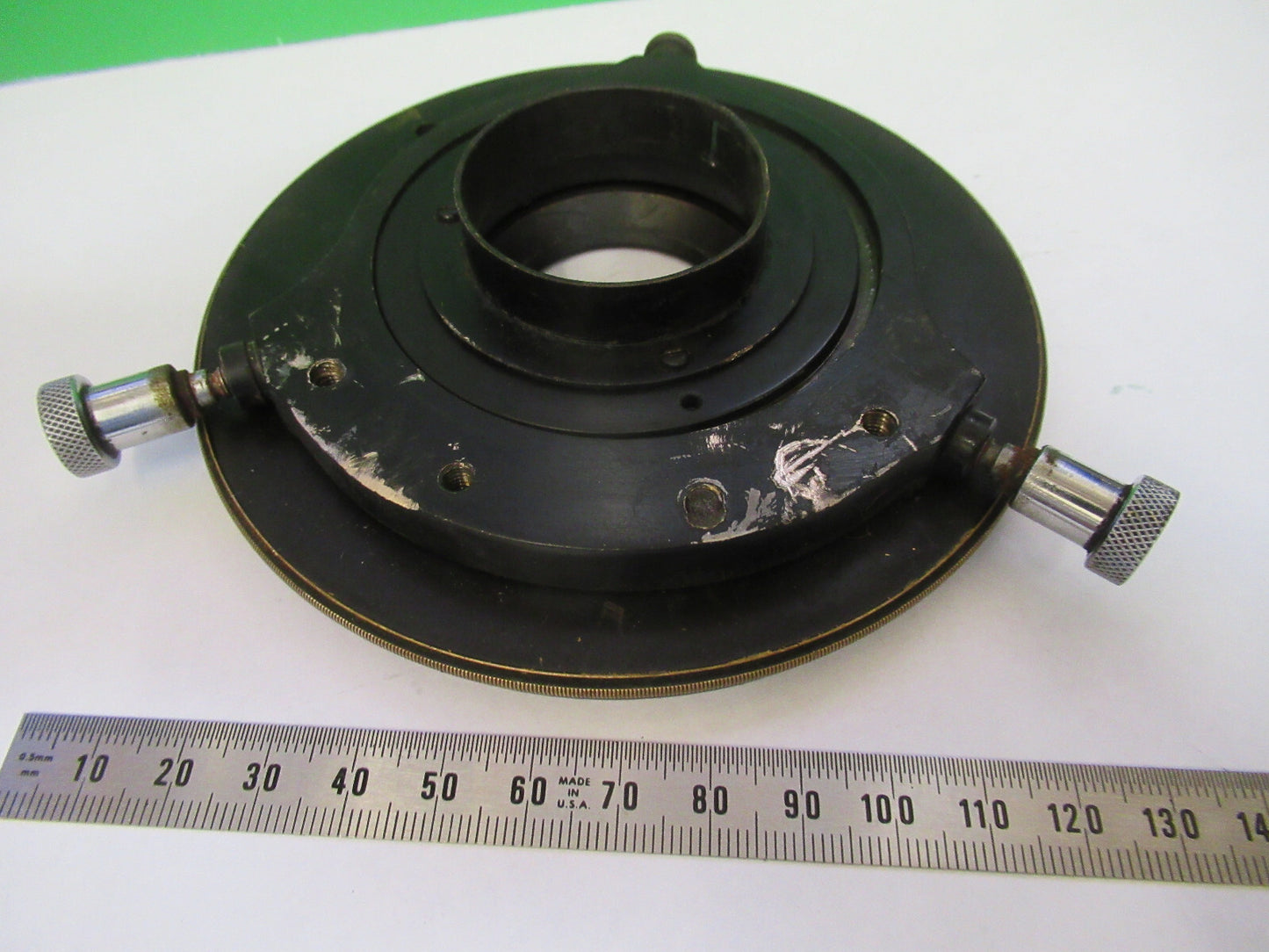AO AMERICAN OPTICS POL STAGE TABLE MICROSCOPE PART AS PICTURED F4-B-28