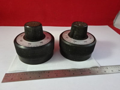 MICROSCOPE PART ZEISS GERMANY SET of KNOBS OPTICS AS IS &55R-A-03