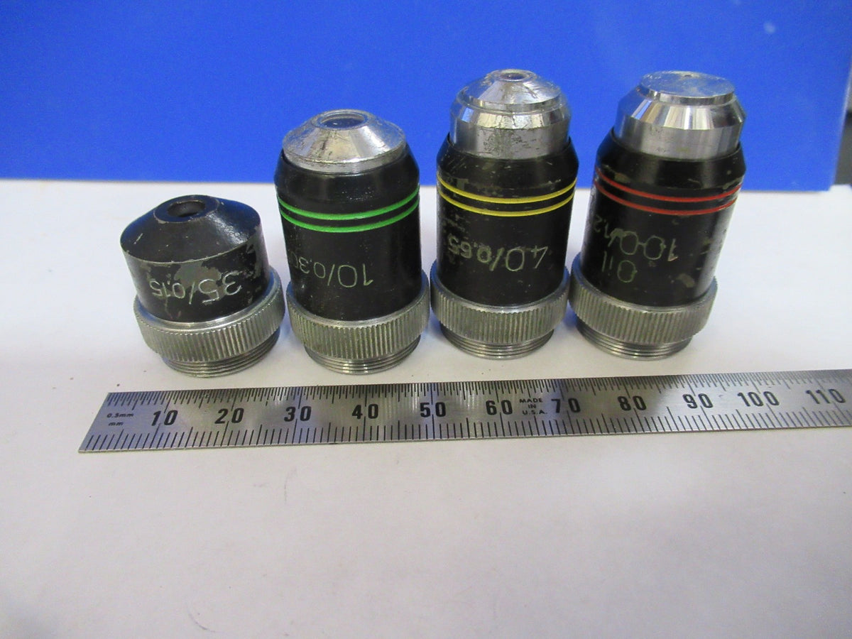 Lot Objectives Lenses Steindorff Optics Microscope Part