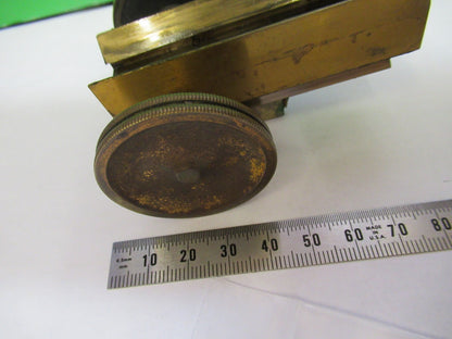 ANTIQUE BRASS STAGE KNOBS BAUSCH LOMB MICROSCOPE PART AS PICTURED X3-B-08
