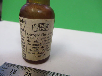 ANTIKE ÖLFLASCHE AUS ZEDERNHOLZ, CARL ZEISS, DEUTSCHLAND, MIKROSKOPTEIL WIE ABGEBILDET &amp;F3-B-01 