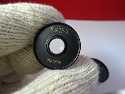 PAIR UNITRON Ke15X LENS EYEPIECE OCULAR MICROSCOPE PART OPTICS &99-A-27
