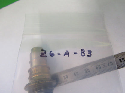 ANTIQUE BRASS SEIBERT III OBJECTIVE RARE MICROSCOPE PART AS PICTURED Z6-A-83