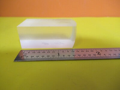OPTICAL LENS BLOCK CONVEX RARE MIL SPEC RECTANGLE OPTICS AS PICTURED &FT-6-173