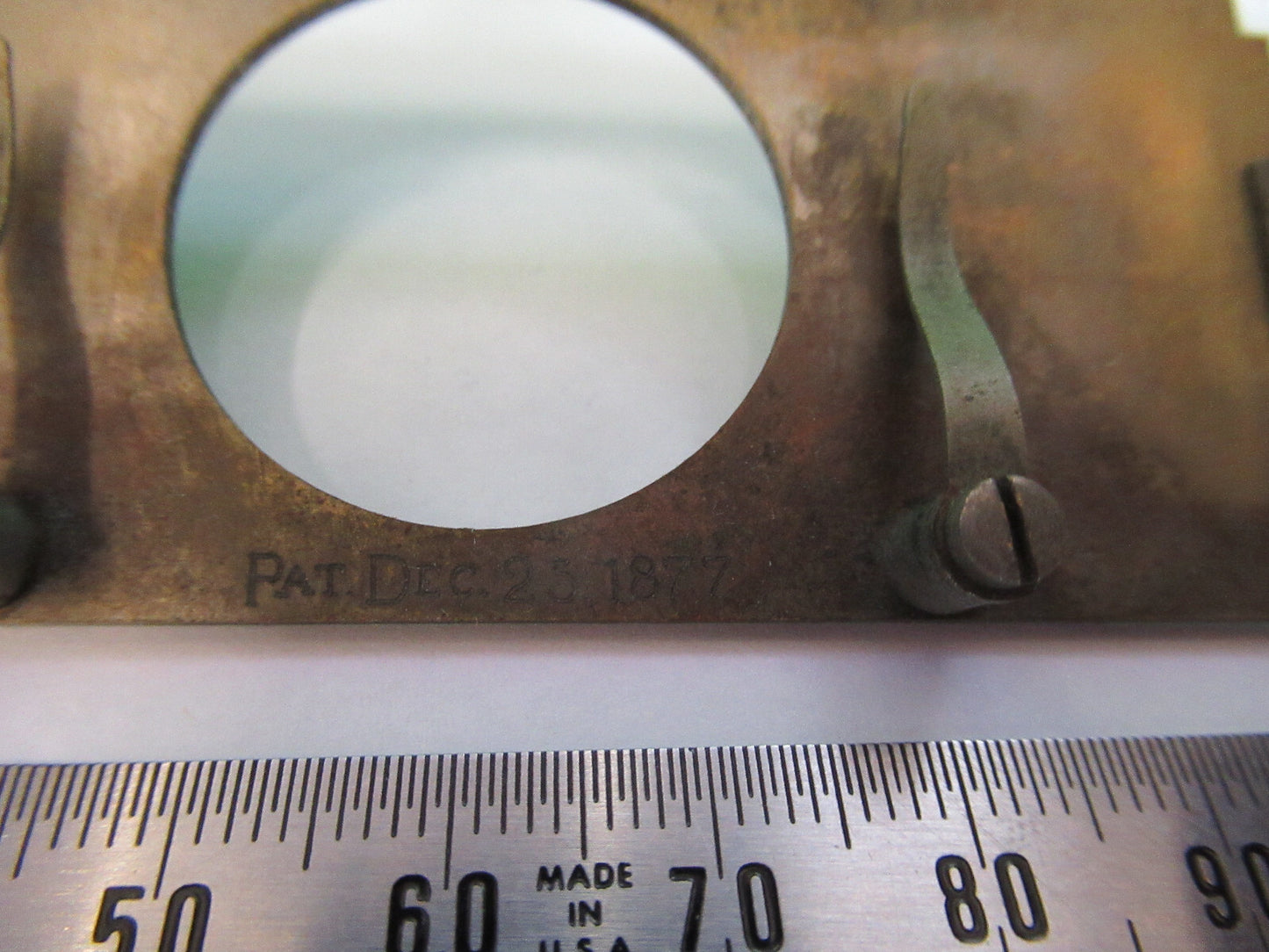 Antique Brass Bausch & Lomb 1870's Stage Clip Microscope Part
