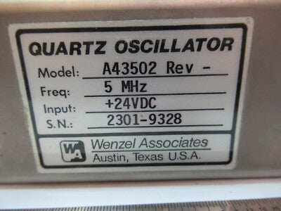 WENZEL QUARTZ OSCILLATOR LOW NOISE FREQUENCY CONTROL 5 MHz AS PICTURED &Q1-A-72