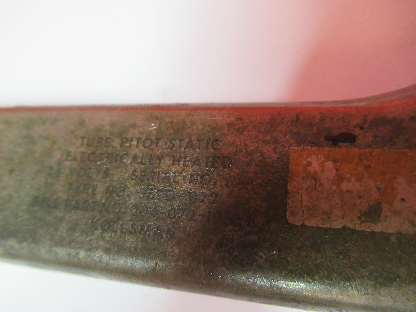 BELL AIRCRAFT 204-072-195-1 PITOT TUBE STATIC ELECTRIC HEAT AS PICTURED S3-B-67