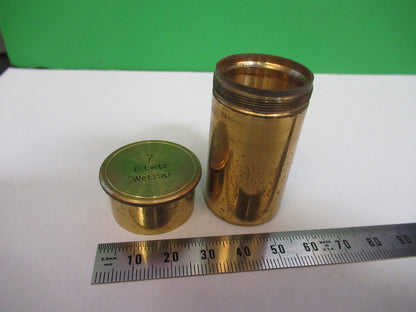 Antique Brass Ernst Leitz Germany Empty Objective Canister