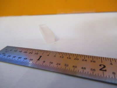 OPTICAL BI CONVEX GLASS BAR LENS RECTANGULAR OPTICS AS PICTURED &5K-A-42