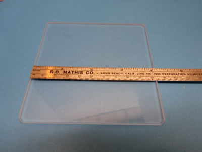 MICROSCOPE PART OPTICAL SQUARE GLASS STAGE OPTICS AS IS  #90-64
