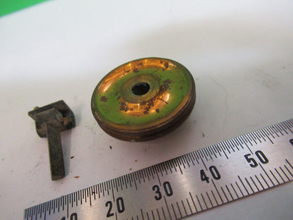 ANTIQUE BAUSCH LOMB BRASS PARTS KNOB GUIDE MICROSCOPE AS PICTURED &Z9-A-161