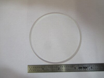 OPTICAL ROUND GLASS STAGE PLATE MICROSCOPE PART AS PICTURED &8M-A-62
