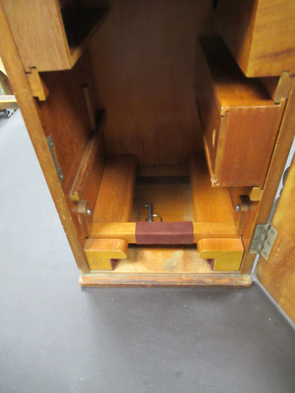 Empty Busch Germany Wood Cabinet Antique Microscope Part