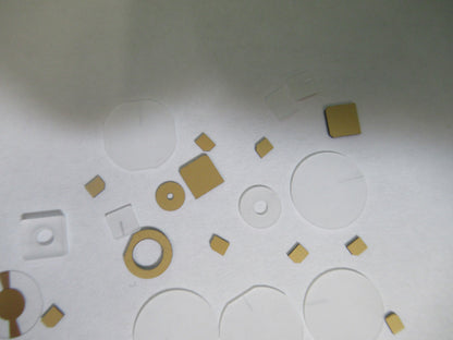 Lot Blanks Piezoelectric Quartz Crystal X-y-cut Gold Coated Piezo Sensor