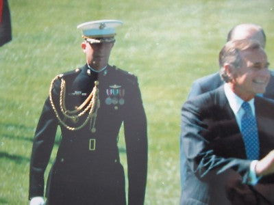LARGE COLLECTABLE RUSSIA GORBACHEV USA BUSH WH MEETING VINTAGE PHOTOGRAPH &BLI
