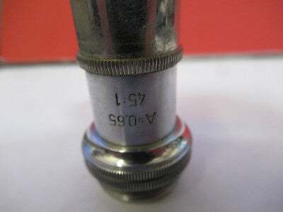Antique Ernst Leitz Wetzlar Lens 45X Objective Microscope Part