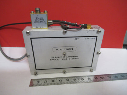AMPLIFIER SAMPLER 6700-C-36025 MICROWAVE RF FREQUENCY GHz WILTRON AS PIC T7-A-34