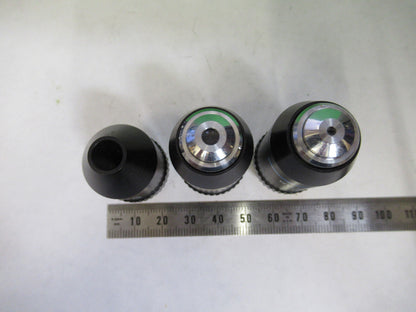LEICA LOT 40X 10X 4X MICROSCOPE PART OBJECTIVE AS PICTURED X9-B-67