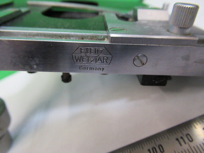 LEITZ GERMANY XY STAGE TABLE CLIPS MICROSCOPE PART AS PICTURED X4-A-26