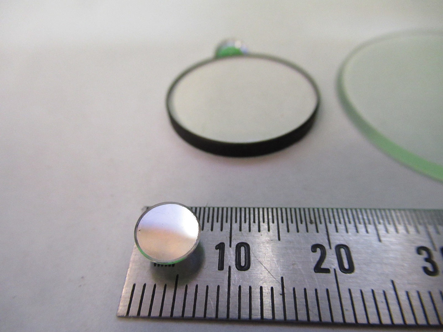 OPTICAL GLASS LENSES + MINI MIRROR LOT OPTICS AS PICTURED U8-A-61