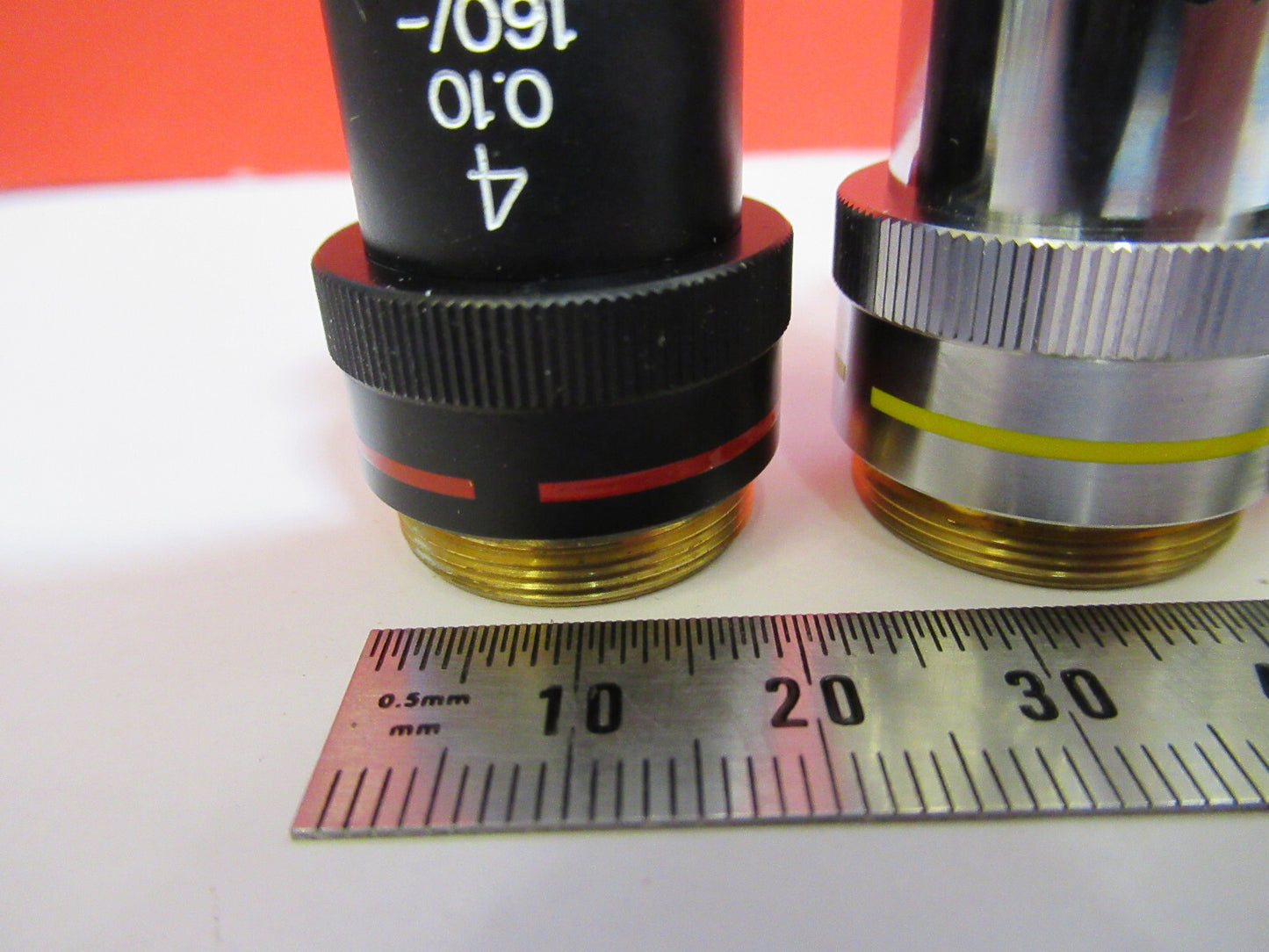 LOT TASCO OBJECTIVES 4X 10X 40X OPTICS MICROSCOPE PART AS PICTURED  T7-A-05