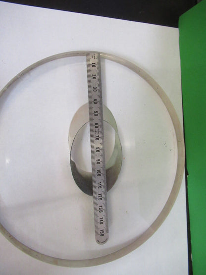 HUGE GLASS FLAT WINDOW THICK WITH HOLE FOR LASER OPTICS AS PICTURED 18-FT-05