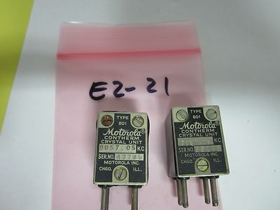 LOT 2 EA MOTOROLA QUARTZ CRYSTAL FREQUENCY CONTROL RADIO  BIN#E2-21