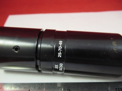 OPTEM 25-70-49 VIDEO INSPECTION 0.5X ATTACHMENT MICROSCOPE PART OPTICS &33-B-16