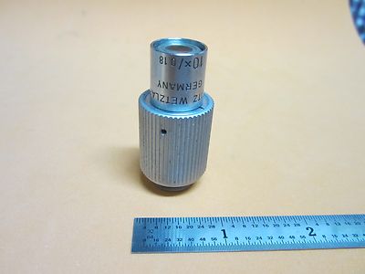 OPTICAL MICROSCOPE PART OBJECTIVE 10X LEITZ WETZLAR GERMANY OPTICS BIN#40-03