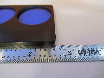 ZEISS GERMANY STEREO BLUE FILTER SLIDE MICROSCOPE OPTICS PC AS PICTURED &3K-A-72