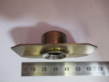 ANTIQUE BRASS COMPRESSORIUM STAGE LONDON MICROSCOPE PART AS PICTURED F8-A-46