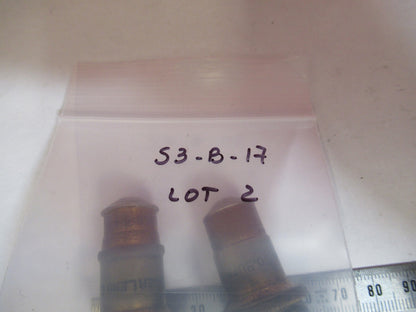 LOT 2ea OBJECTIVE SPENCER AO BRASS VINTAGE MICROSCOPE PART AS PICTURED S3-B-17