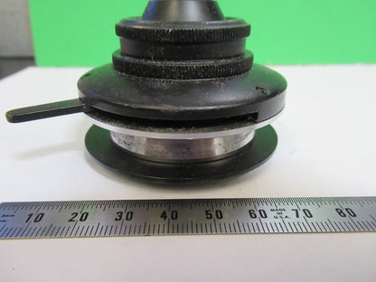 SPENCER AO CONDENSER + IRIS OPTICS ANTIQUE MICROSCOPE PART as pic T6-A-75