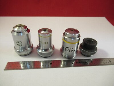 Lot Assorted Objectives Microscope Part Optics