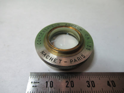 ANTIQUE BRASS NACHET PARIS CONDENSER LENS ASSEMBLY MICROSCOPE PART X2-A-09
