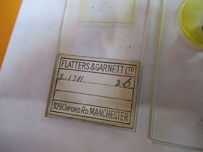 ANTIQUE LOT SLIDES SPECIMEN LONDON UK MICROSCOPE PART AS PICTURED Y2-A-55