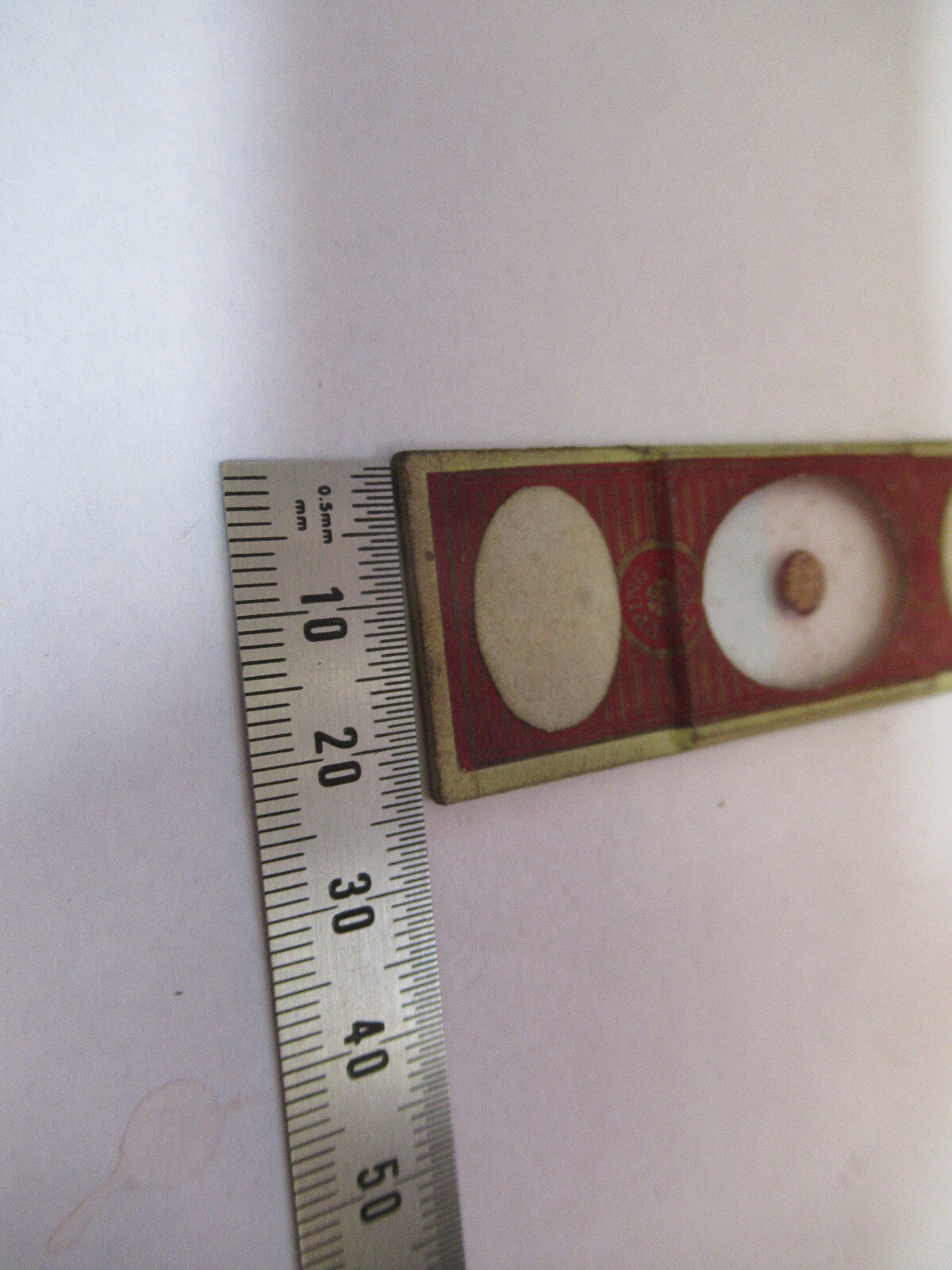 ANTIQUE VICTORIAN PREPARED SLIDE LONDON MICROSCOPE PART AS PICTURED 11-DT-C