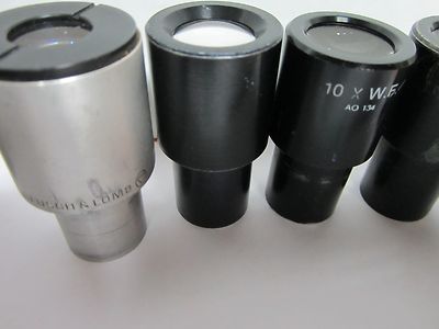 LOT 6 EA AMERICAN OPTICS MICROSCOPE EYEPIECE OPTICS AS IS BIN#K9-31